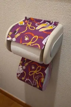 スカーフ柄 トイレットペーパーホルダーカバー ハンドメイド 幅13cm