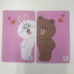 韓国交通系ICカード T-moneyカード コニー＆ブラウン 2枚セット