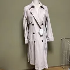 未使用　タグ付　トレンチコート ピンクベージュ　ウエストベルト付　OFARO