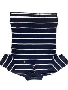 Polo Ralph Lauren ネイビー/ホワイト ストライプ ポロシャツ