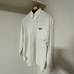 希少ヴィンテージ ポロスポーツラルフローレン 星条旗ロゴ刺繍ボタンダウンシャツ