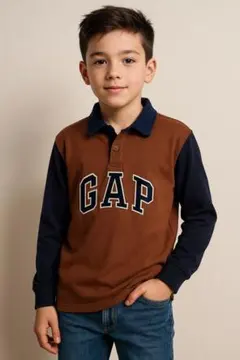 新品未使用 GAP ラガーシャツ 140cm L 長袖 キッズ 定価3990円