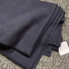 ウール混ニット厚地 生地 チャコールグレー W巾/2.5M 未使用生地