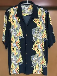JUNGLE STORM　アロハシャツ　ドラゴン　濃紺　Mサイズのサムネイル