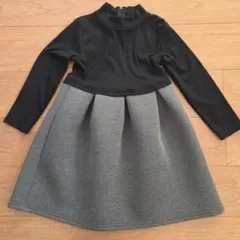 【発表会、フォーマル】タイムセール！ワンピース 黒とグレー　130cm