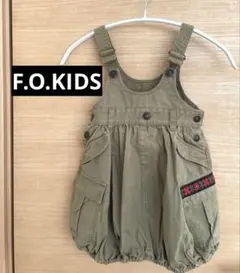 F.O.KIDSカーゴ風ジャンパースカート花柄刺繍　 95cmのサムネイル