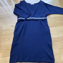 授乳服　お宮参り　ワンピース　ネイビー　milktea