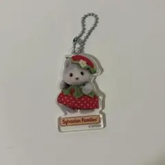 赤ちゃんアクリルキーチェーン　-いちご- ハスキーの赤ちゃん　リンネア