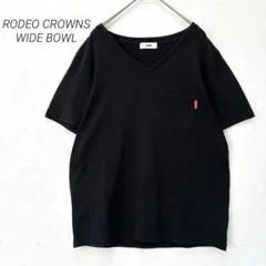 ロデオクラウンズワイドボウルTシャツMサイズVネックプリントUSAロゴ0460のサムネイル