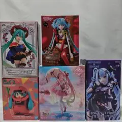 【未開封】初音ミク フィギュア 5種セット 桜ミク 雪ミク クロミ ガンダム