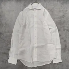 【美品】ガリポリ ホワイト リネンシャツ カッタウェイ46 Мのサムネイル