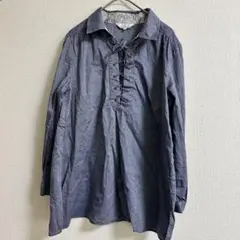 KUMIKYOKU 組曲 【M】レースアップ チュニック ブラウス 花柄