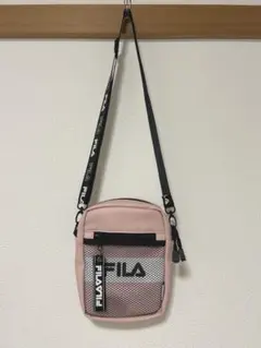 FI LA フィラ　ショルダーバッグ　ポシェット　ピンク✖️ブラック　キッズ　女子