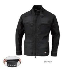 新品未使用Dickies ストレッチデニムジャケット M ブラックD-1430