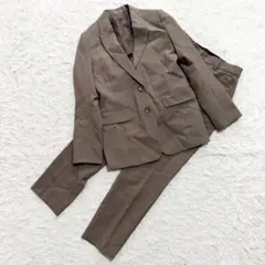 ルイ・ルエ・ブティック スーツ パンツ ブラウン S セットアップ