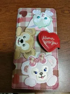 ダッフィー可愛いクマとウサギの手帳型ケースのサムネイル
