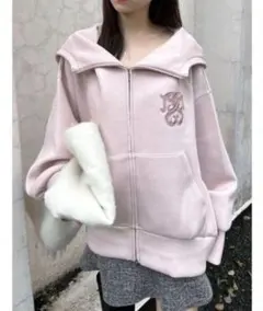 新品タグあり SNIDEL / スナイデル ボリュームパーカー ピンク