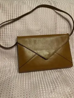 【値下げ中】Ginza Kanematsu ブラウン レザー ショルダーバッグ