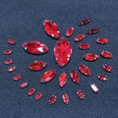 台座付きガラスストーン　8サイズ30個