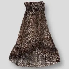 美品 GANNI ガニー 19SS レオパートプリント ラップスカート 34