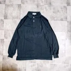 月末セール‼️cecilene ポロシャツ ネイビー ゆるだぼ 古着 ストリート