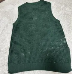 【美品】LOWRYS FARM ローリーズファーム 透かし編みニットベスト F