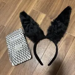 バニー耳ヘッドバンド 黒