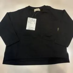 新品　タグ付　ブランシェス　branshes 黒 長袖Tシャツ ロンT 綿100