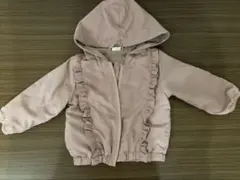 ベビーアウター　ピンク フリル付きジャケット 80㎝