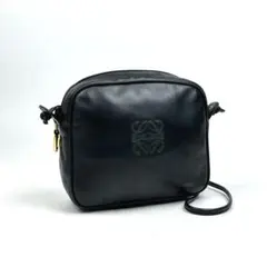 極美品■ロエベ アナグラム レザー ショルダーバッグ ラムレザー ゴールド金具