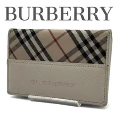 バーバリー パスケース カードケース レザー ノバチェック ロゴ 訳あり s18