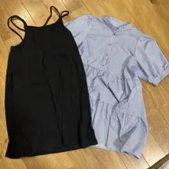 130cm 膝丈ワンピース2枚セット