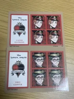 ツイステ　ハーツラビュル寮　アニメイト特典　証明写真風ステッカー　トレイ ケイト