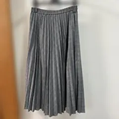UNIQLOグレー チェック柄 プリーツスカート M