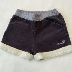 コーデュロイ半ズボン 140cm ダークパープル