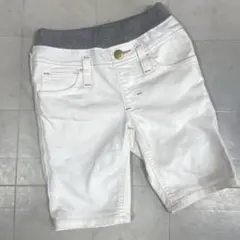 ホワイトデニム ハーフパンツ　something エドウィン　130cm