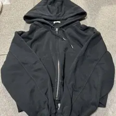 黒 フルジップ パーカー レディース