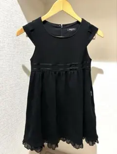コムサイズム　黒ワンピース　120センチ　卒園式にも