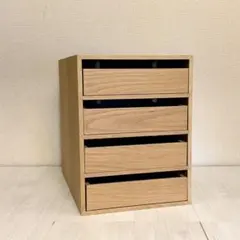 廃盤 無印良品 小引き出し 4段 オーク材 ステンレスシェルフ - メルカリ