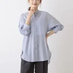 AfternoonTea ⭐️ バンドカラー　ロングシャツ　シアーシャツのサムネイル