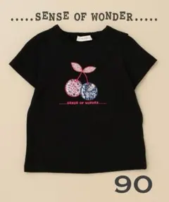 【セール中】センスオブワンダー リバティチェリーTシャツ 90 ブラックのサムネイル