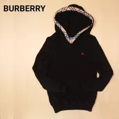 burberry blue label ニットパーカー ロゴ刺繍 ノバチェック