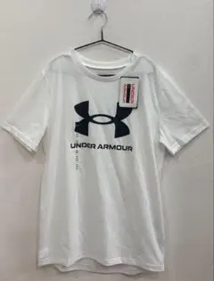 タグ付　UNDER ARMOUR ホワイト Tシャツ ロゴT　160㎝　YXLのサムネイル