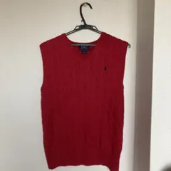 POLO RALPH LAUREN レッド ニットベスト