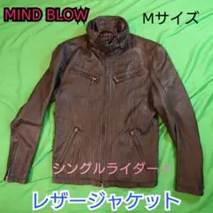 MIND BLOW ラムレザーライダース　ジャケット　Size L マインドブロウ MIND BLOW ライダースジャケット シープスキン 羊革