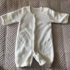 クリーム色 フリースロンパース