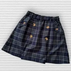 チェック柄スカート　ミニスカート　裏地付き　ポケットあり　160㎝