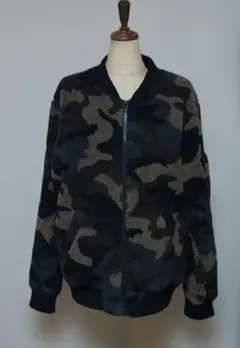 【ユーズド】アズールメンズ迷彩ボアブルゾン　Lサイズ