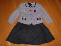 130女の子入学式セットアップスーツ135フィユエトワワンピースジャケット礼服