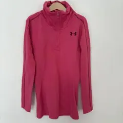 UNDER ARMOUR ピンク ハイネック トレーナー SM